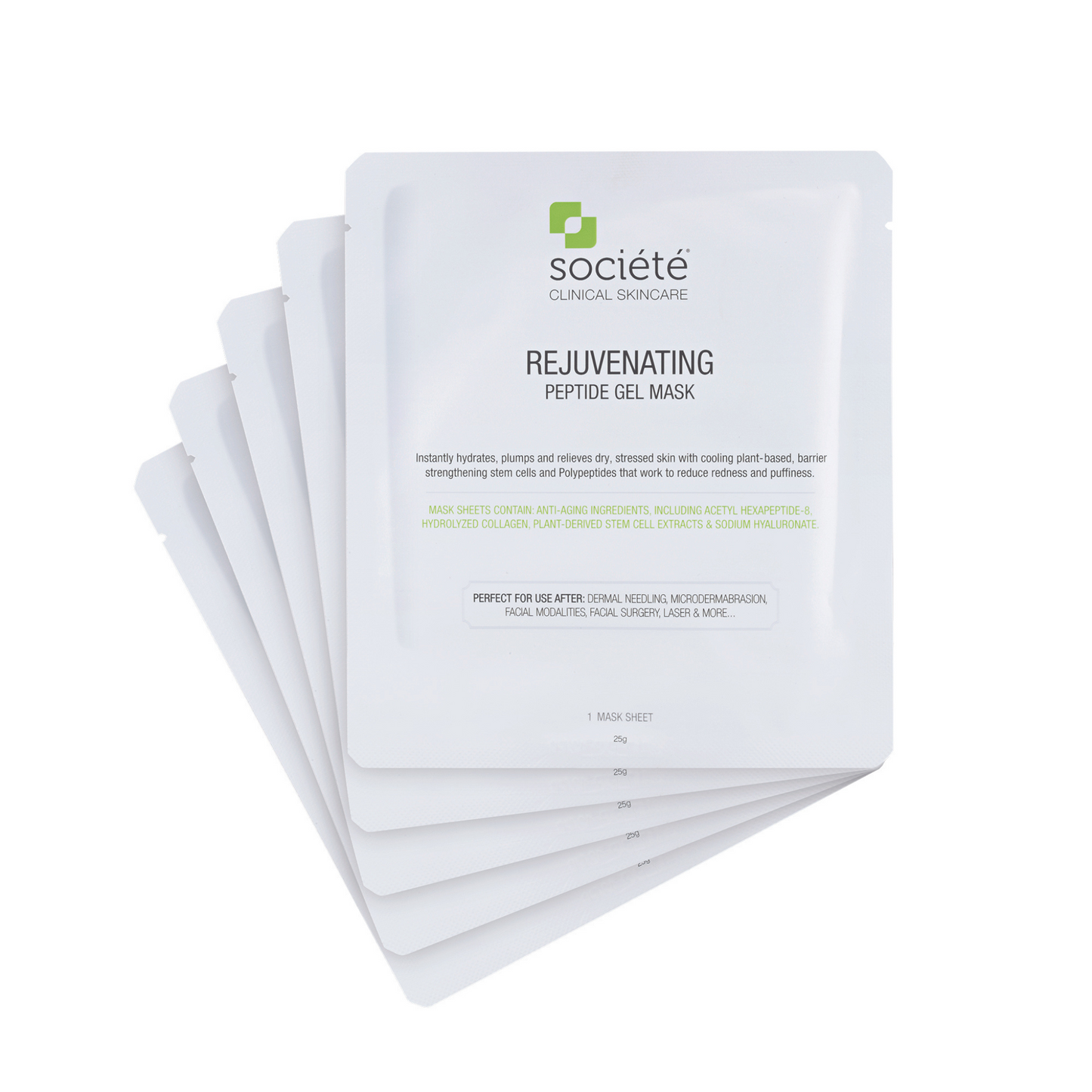 Société Rejuvenating Peptide Gel Mask (set of 5)